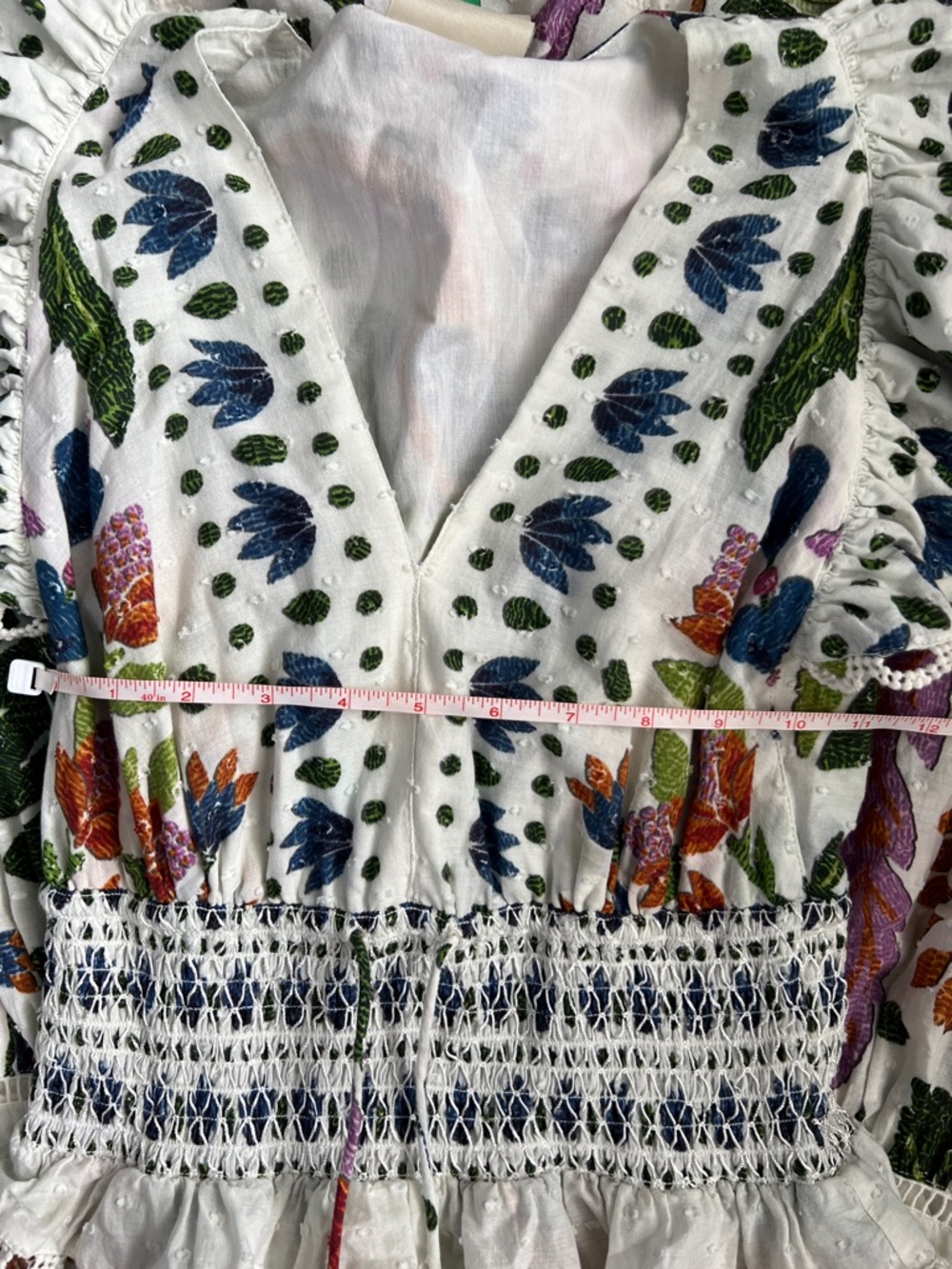 FARM Rio White Maxi Dress with Multicolor Floral Embroidery - Picture 7 of 10